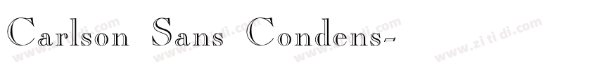 Carlson Sans Condens字体转换